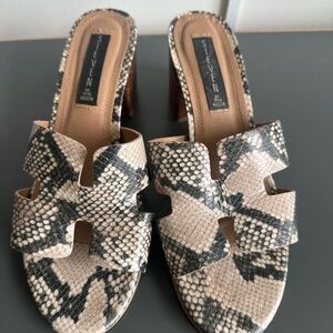 Women's Snakeskin Heeled Sandal